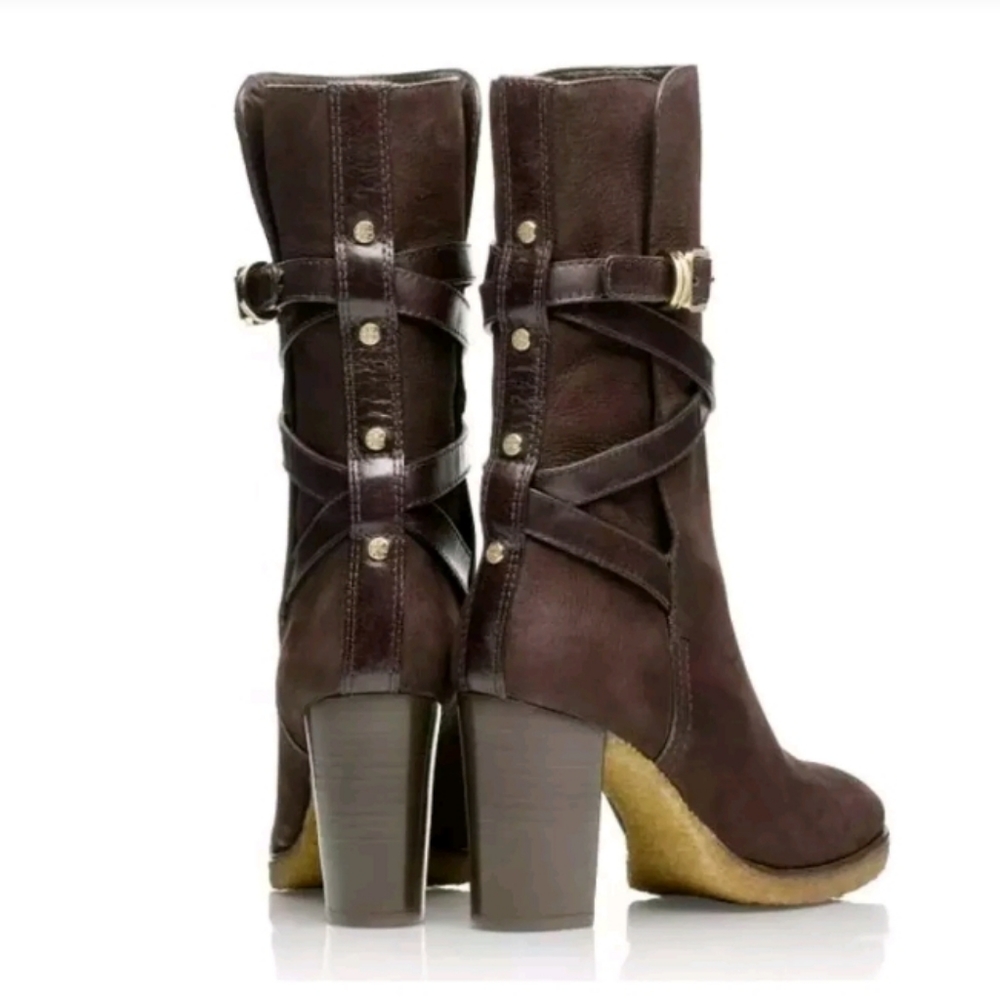 Tory Burch Jamie Leather Suede Boots - Picture 3 of 10